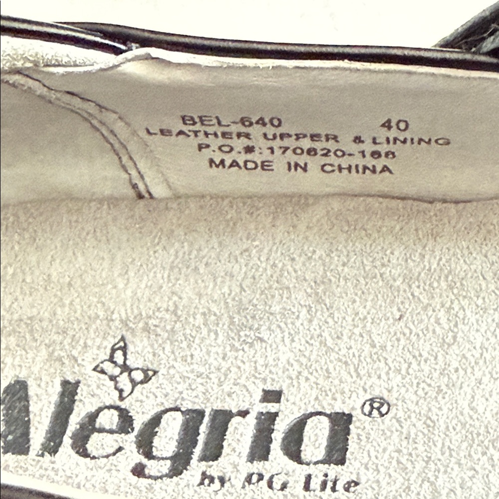 NWOT Alegria by PG Lite | Belle Leather Mary Jane Shoe BEL-640 Black (40/9.5-10) - Picture 5 of 15